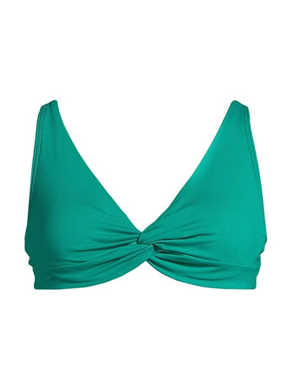 16/18 Lands' End Teal Twist Front Bikini Top Underwire Plus Size